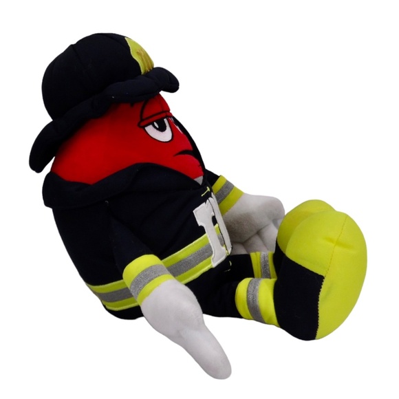 M&M's World Red Fireman Firefighte Stuffed Animal Plush Toy 14" Collectible - Picture 3 of 11